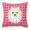 Love Design with Dog Fabric Decorative Pillow - S000213B001695P078396V000