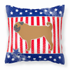USA Design with Dog Fabric Decorative Pillow - BB3347PW1414