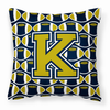 Monogram Letter Football Fabric Decorative Pillow - CJ1074-KPW1414