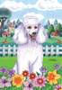 Poodle White- Tomoyo Pitcher Van Gogh Garden Flag - bestofbreeds-1144
