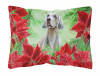 Poinsettas Dog Art Canvas Fabric Decorative Pillow - S000213B001695P112032V000