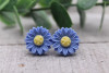 Indigo Daisy Stud Earrings - 1370-3 Indigo Daisy Stud Earrings - 1370-3