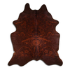 PRINTED HAIR ON COWHIDE BAROQUE BEIGE ON BROWN - CPSBABEB3A-00129025