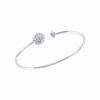 Starburst Adjustable Diamond Cuff in Sterling Silver