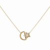 Starkissed Moon Diamond Necklace in 14K Yellow Gold Vermeil on Sterling Silver