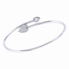 Raindrop Adjustable Diamond Bangle in Sterling Silver