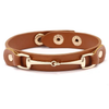 AWST Int'l Vegan Leather Bracelet with Gold Tone Snaffle Bit - S001797B002239P000170V002