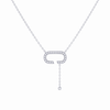 Celia C Bolo Adjustable Diamond Lariat Necklace in Sterling Silver