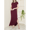 Solid Short Sleeve Round Neck Maxi Dress - S001670B002162P000001V071
