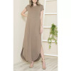 Solid Short Sleeve Round Neck Maxi Dress - S001670B002162P000001V068