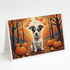 Jack Russell Terrier Fall Greeting Cards Pack of 8
