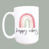 Happy Vibes Ceramic Coffee Mug