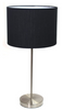 Simple Designs Brushed Nickel Stick Lamp with Fabric Shade