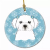 Snowflake Dog on Ceramic Ornament - BB1642CO1