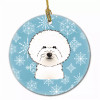 Snowflake Dog on Ceramic Ornament - S000213B001695P056302V016