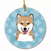 Snowflake Dog on Ceramic Ornament - S000213B001695P056302V024