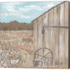 Chicken & Barn by Kathleen Bryan, Canvas Art - C1080190-0240000-YCCQAMA