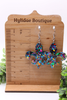Confetti Mardi Gras Fleur De Lis || Dangle Earrings