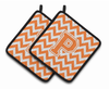 Monogram Chevron Pair of Pot Holders - CJ1046-PPTHD