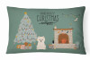 Christmas Everyone Dog Art Canvas Fabric Decorative Pillow - S000213B001695P020347V015