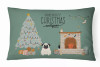 Christmas Dog Art Fabric Decorative Pillow - CK7567PW1216