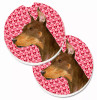 Dog Themed Valentine's Day Cup Holder Car Coasters (Set of 2) - S000213B001695P076438V044