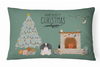 Christmas Dog Art Fabric Decorative Pillow - CK7668PW1216