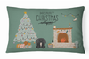 Christmas Dog Art Fabric Decorative Pillow - CK7670PW1216