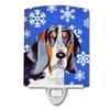 Snowflakes Holiday Dog Art Ceramic Night Light - S000213B001695P102833V000