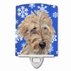 Snowflakes Holiday Dog Art Ceramic Night Light - SC9605CNL