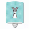 Checkerboard Design with Dog Ceramic Night Light - S000213B001695P098878V000