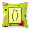 Monogram Letter Fabric Decorative Pillow - CJ1010-UPW1414