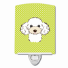 Checkerboard Design with Dog Ceramic Night Light - BB1319CNL