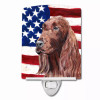 Dog with American Flag USA Ceramic Night Light - SC9510CNL