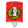 Christmas Wreath Dog Art Ceramic Night Light - S000213B001695P104706V000