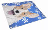 Christmas Design Dog Print Glass Cutting Board Large - S000213B001695P036995V082