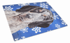 Christmas Design Dog Print Glass Cutting Board Large - S000213B001695P036995V083