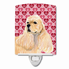 Hearts Love and Valentine's Day Dog Art Ceramic Night Light - SS4522CNL