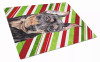 Christmas Design Dog Print Glass Cutting Board Large - S000213B001695P036995V126