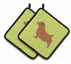 Dog Checkerboard Design Pair of Pot Holders - BB3809PTHD