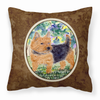 Portrait Artwork with Dog Brown Fabric Decorative Pillow - SS8218PW1414