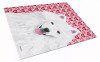 Valentine's Day Dog Print Glass Cutting Board Large - S000213B001695P037389V021