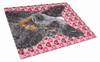 Valentine's Day Dog Print Glass Cutting Board Large - S000213B001695P037389V016