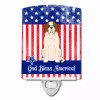 American Flag Design with Dog Ceramic Night Light - S000213B001695P099556V000