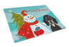 Snowman Dog Print Glass Cutting Board Large - S000213B001695P057676V009