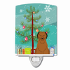 Christmas Tree and Dog Ceramic Night Light - BB4207CNL