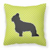 Checkerboard Print With Dog Fabric Decorative Pillow - BB3826PW1818