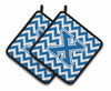 Monogram Chevron Pair of Pot Holders - CJ1056-XPTHD