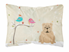 Christmas Presents between Friends Dog Art Canvas Fabric Decorative Pillow - BB2596PW1216