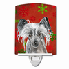 Snowflakes Holiday Dog Art Ceramic Night Light - SC9592CNL